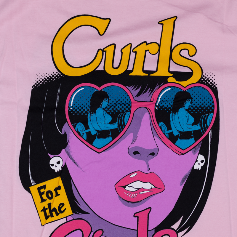 Curls For The Girls (PREMIUM OVERSIZED BUBBLEGUM PINK TEE)