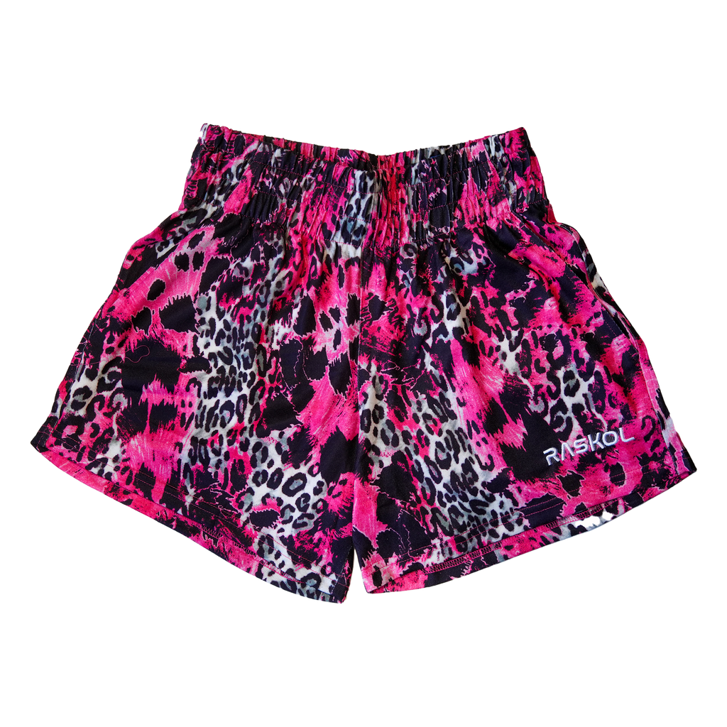 PINK SCARLET PANTHER SILK DUMPYS SHORTS (5