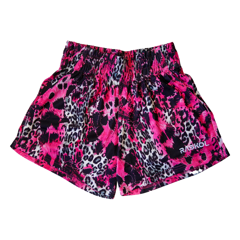 PINK SCARLET PANTHER SILK DUMPYS SHORTS (5