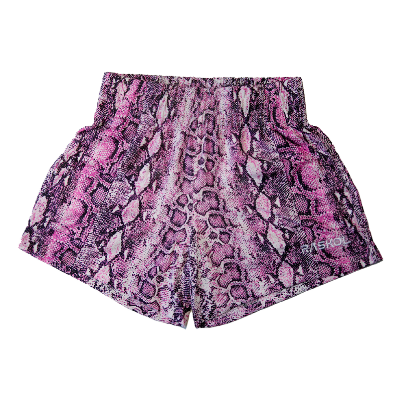 PINK SNAKE SILK DUMPYS SHORTS (5