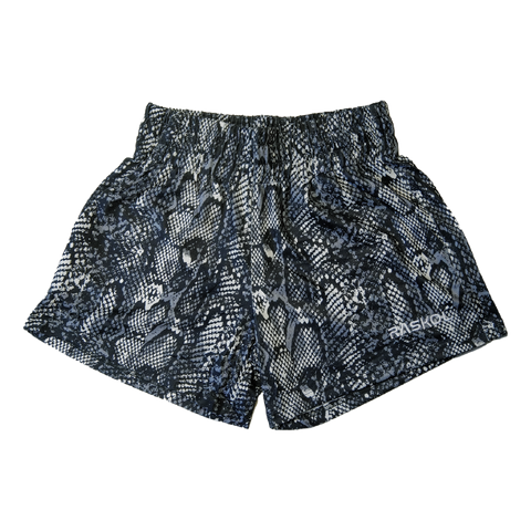 ONYX BLACK SILK SNAKE DUMPYS SHORTS (5
