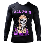 All Pain. No Gains. MUSCLE TEE LONG SLEEVE (LIMITED EDITION) *Read Size Chart*