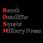 Bench. Squat. Deadlift. Military Press. *Fitted Tee*