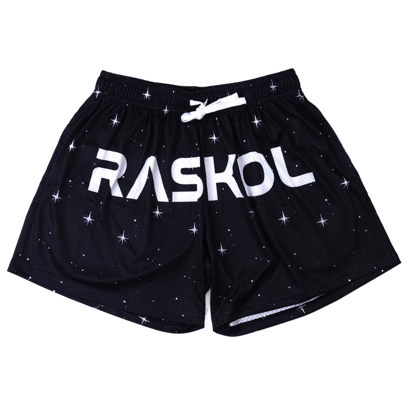 RASKOL MESH SHORTS (BLACK STARS) 5