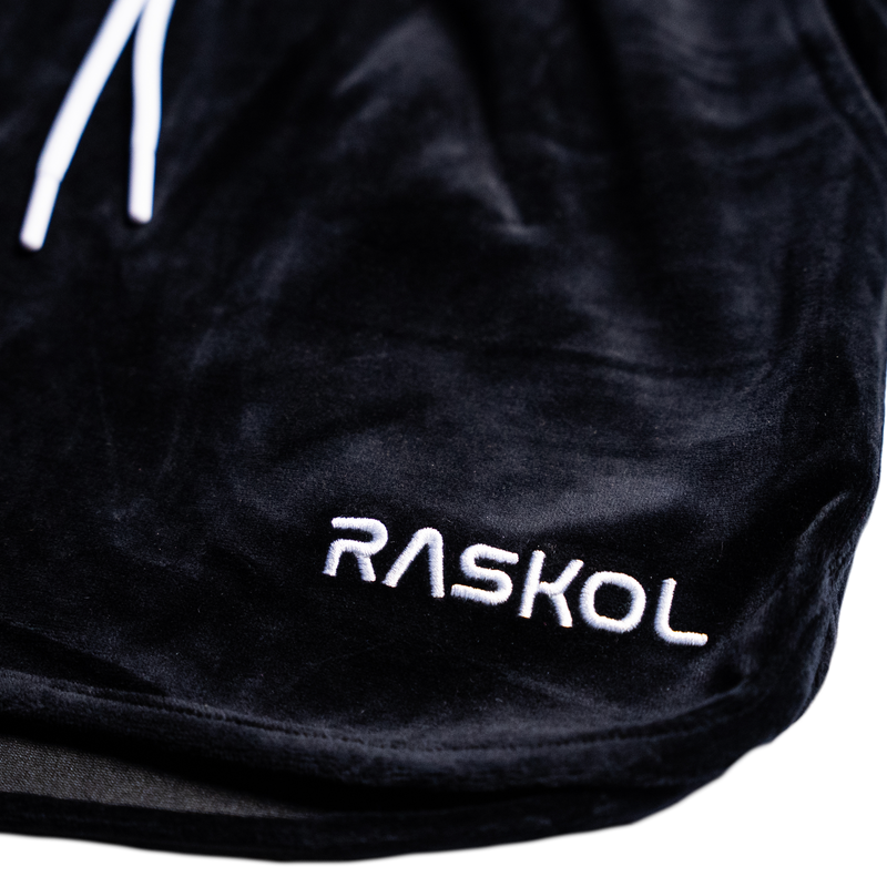 RASKOL Black Velour Shorts (LIMITED EDITION)