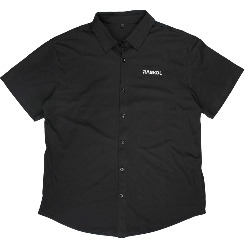 PLAIN BLACK (Post-Workout Button Up Top)