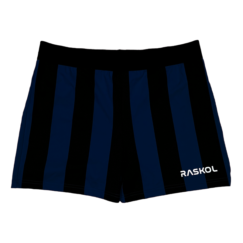 RASKOL Blue Striped Bodybuilding Compression Shorts