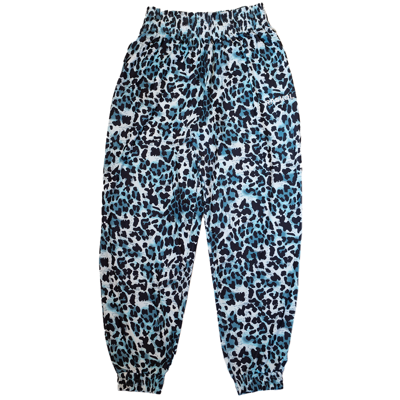 SILK DUMP COVERS (TEAL LEOPARD Parachute Pants)