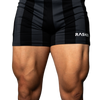 RASKOL Charcoal Striped Bodybuilding Compression Shorts