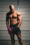 SPLIT PINK TIGER DUMPYS SHORTS (5" Inseam)