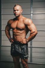 BLACK MARBLE DUMPYS SHORTS (5" Inseam)