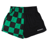 GREEN CHECKERED DUMPYS SHORTS (5" Inseam)