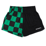 GREEN CHECKERED DUMPYS SHORTS (5" Inseam)