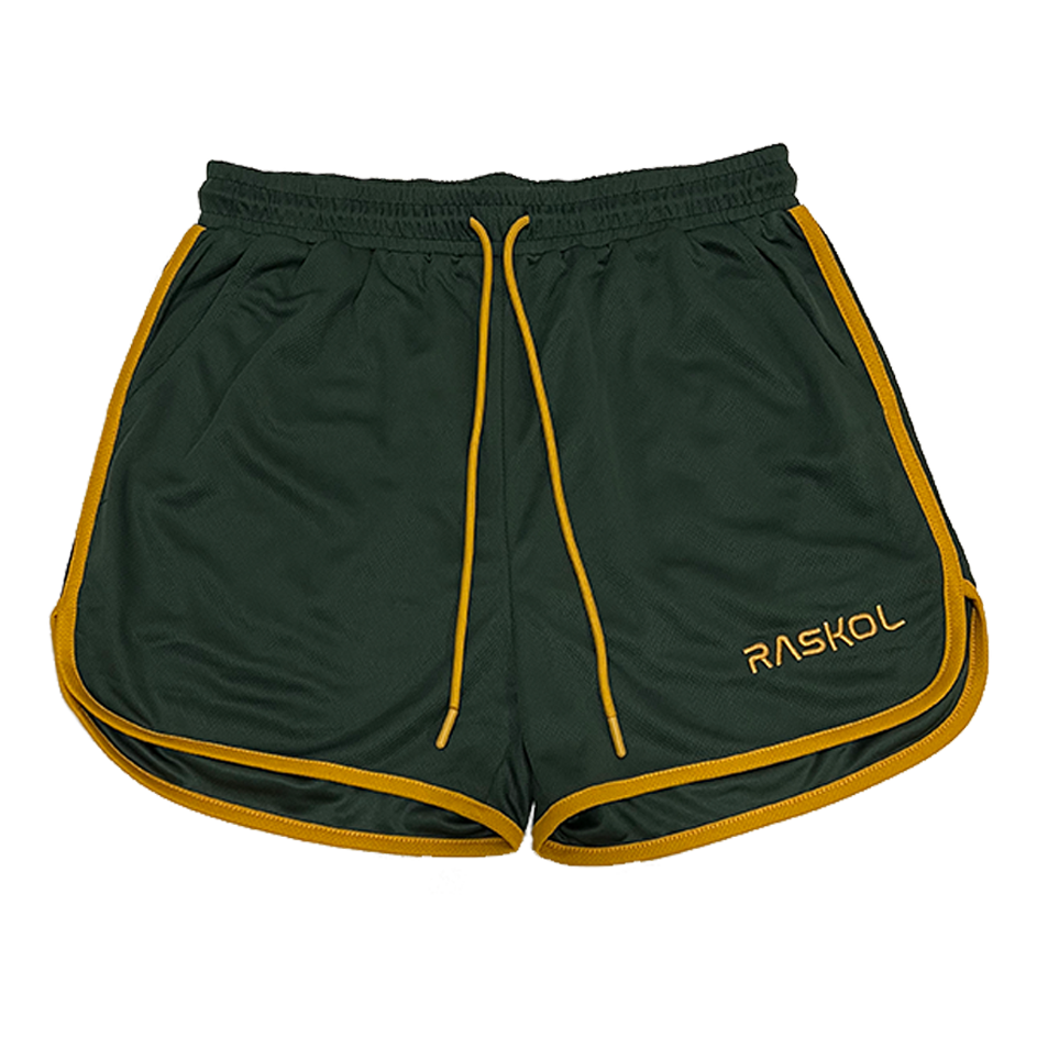 Hunter green top basketball shorts