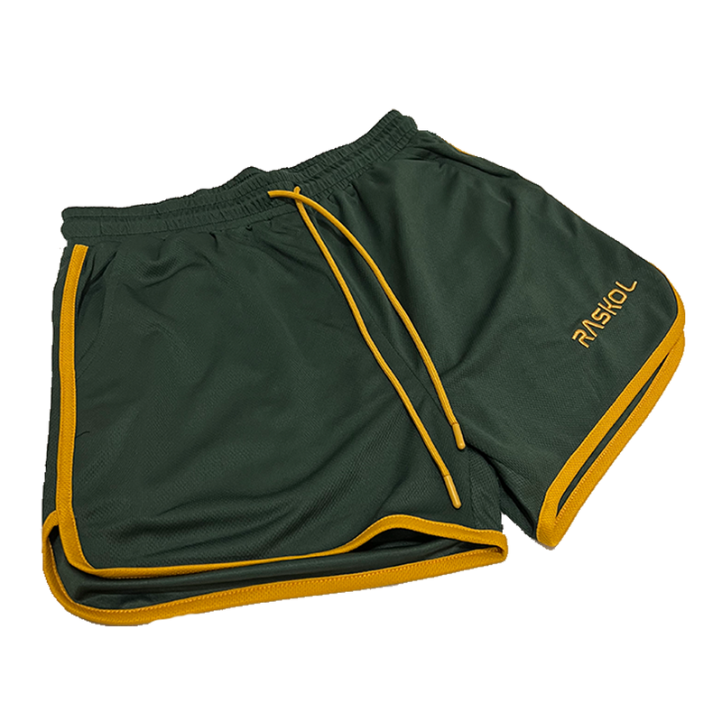 RASKOL Retro Hunter Green Classic Shorts LIMITED EDITION