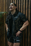 BLACK MARBLE (Post-Workout Button Up Top)