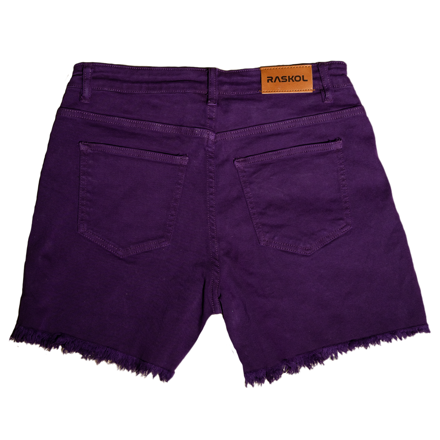 Purple denim shorts shop