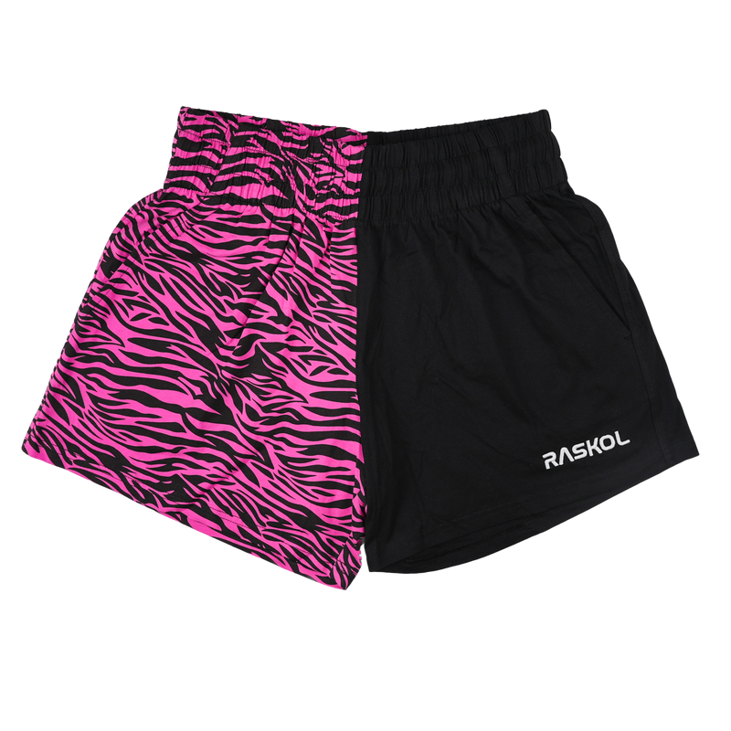 SPLIT PINK TIGER DUMPYS SHORTS (5" Inseam)
