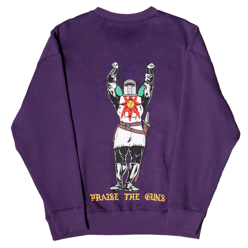 Praise The Guns (Royal Purple Comfy Crewneck)