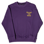 Praise The Guns (Royal Purple Comfy Crewneck)