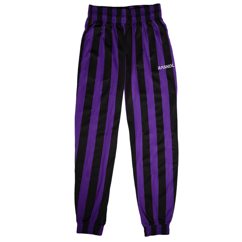 Striped purple pants on sale