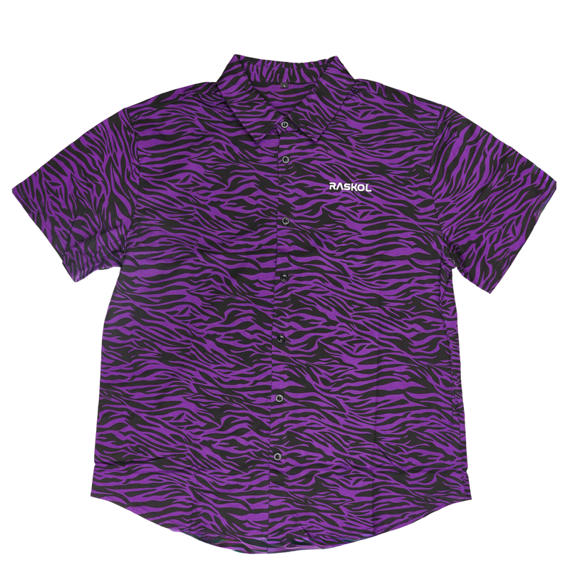 PURPLE TIGER (Post-Workout Button Up Top)