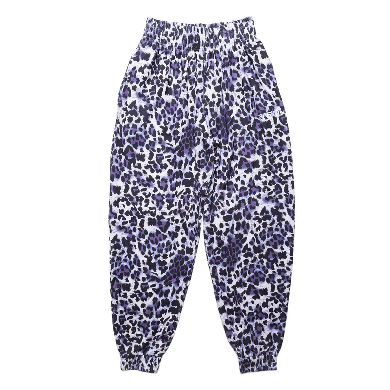 SILK DUMP COVERS (PURPLE LEOPARD Parachute Pants)