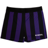 RASKOL Purple Striped Bodybuilding Compression Shorts