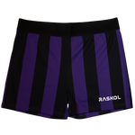 RASKOL Purple Striped Bodybuilding Compression Shorts