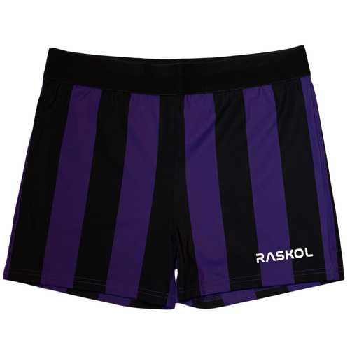 RASKOL Purple Striped Bodybuilding Compression Shorts