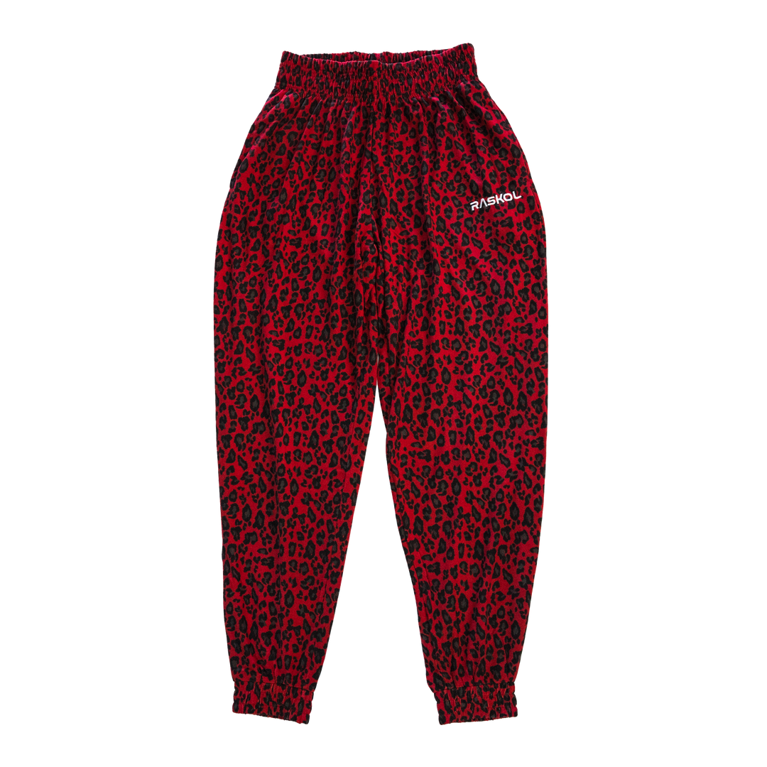 SILK DUMP COVER (RED LEOPARD Parachute Pants)