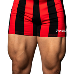 RASKOL Red Striped Bodybuilding Compression Shorts