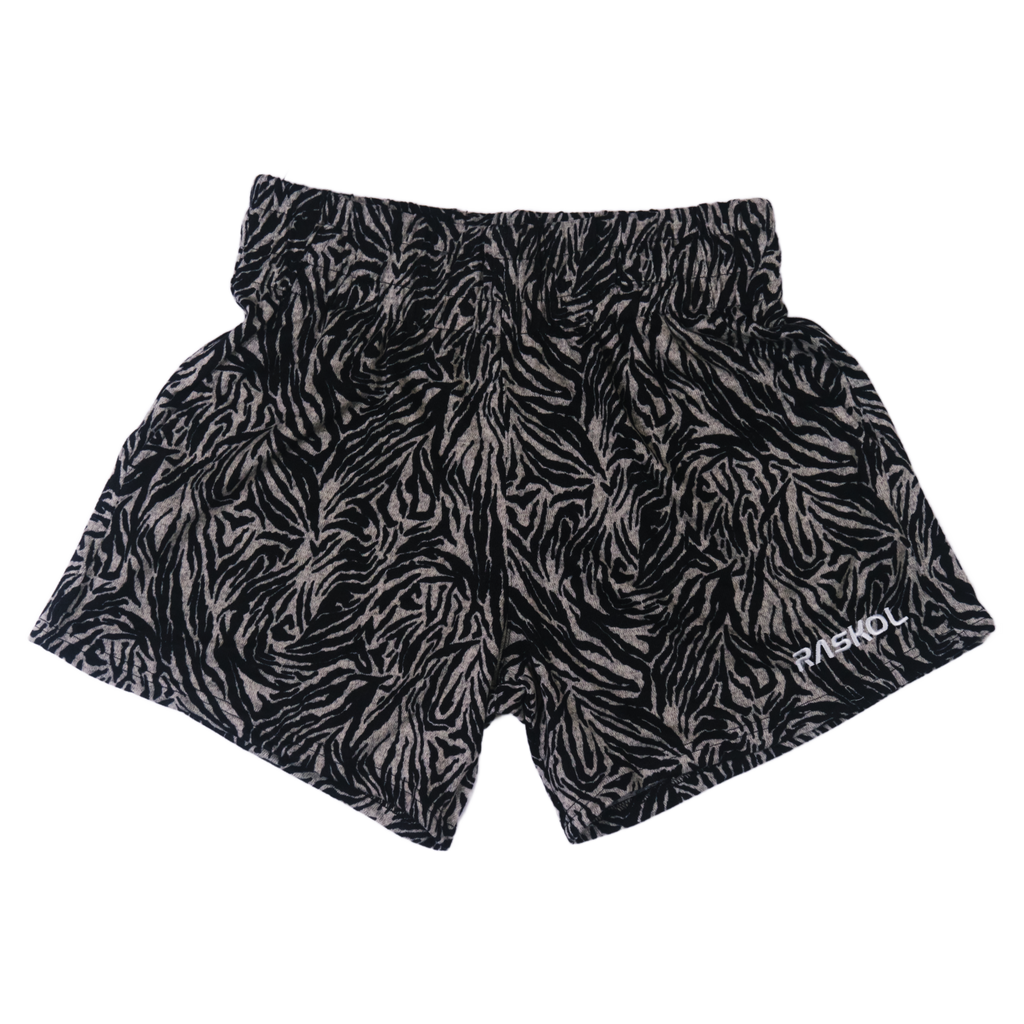 SILK GREY ZEBRA DUMPYS SHORTS (5