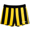 RASKOL Yellow Striped Bodybuilding Compression Shorts