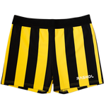 RASKOL Yellow Striped Bodybuilding Compression Shorts