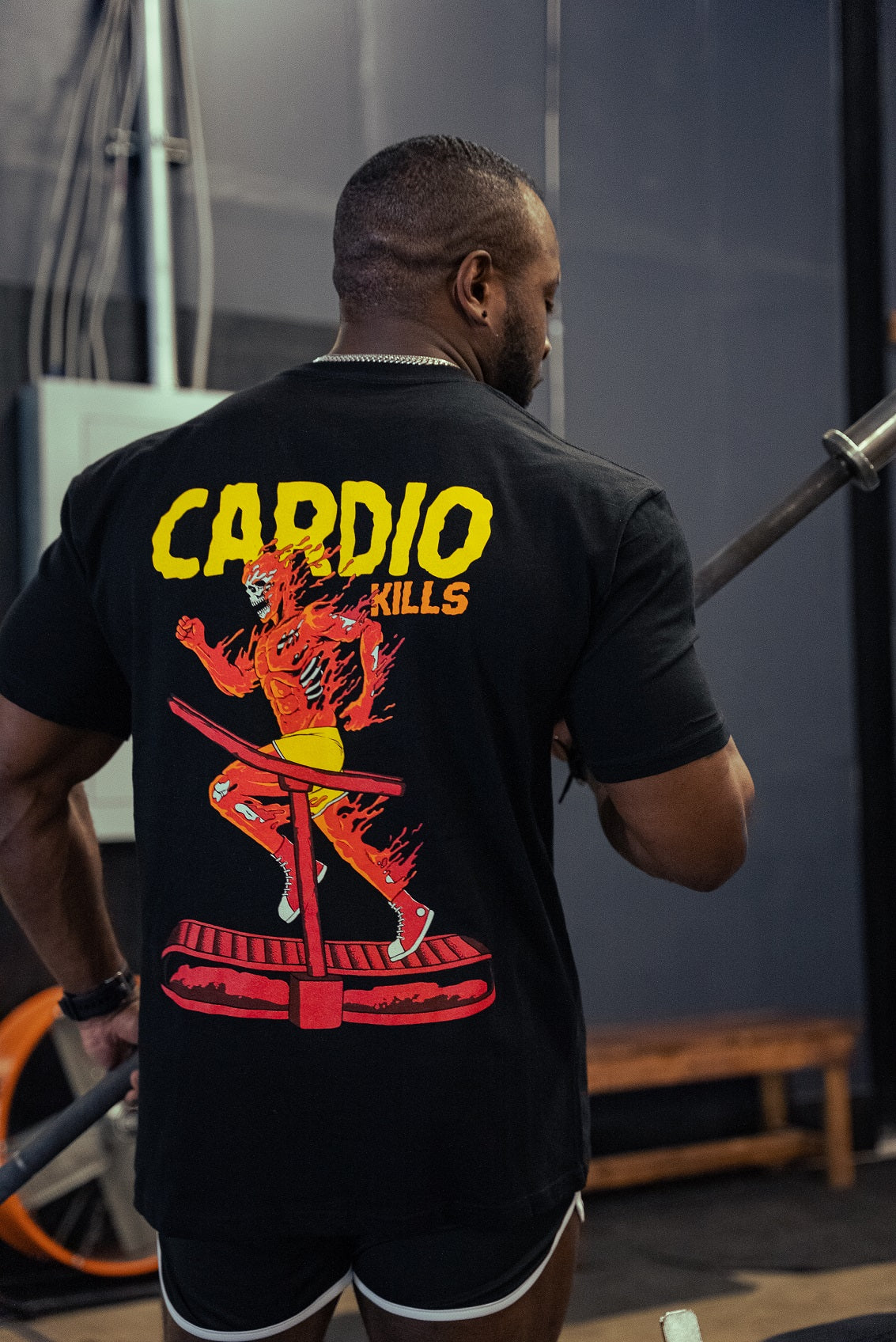 ANTI CARDIO Over Sized T Shirt Gym Clothing Men 